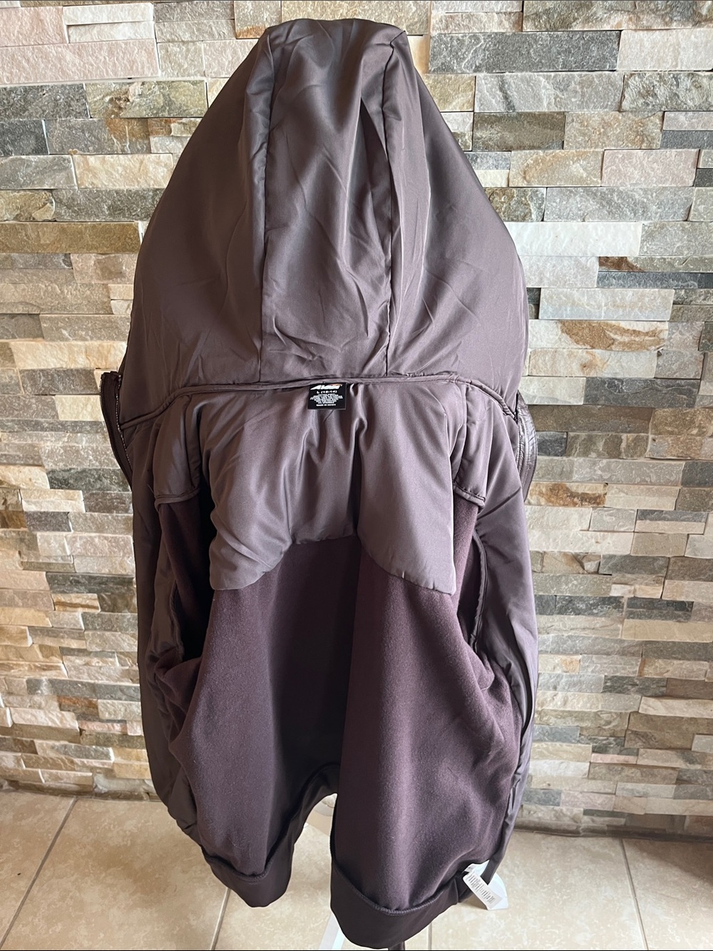 Avia Brown Puffer Hoodie Jacket - Picture 8 of 8
